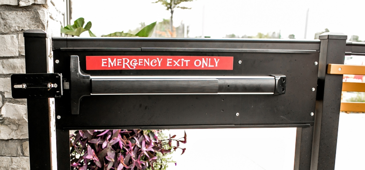 emergency push bar installation in Oildale