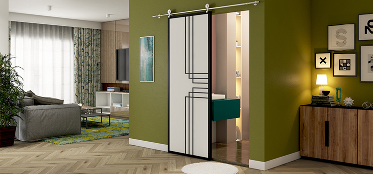 sliding bathroom door installation in Oildale